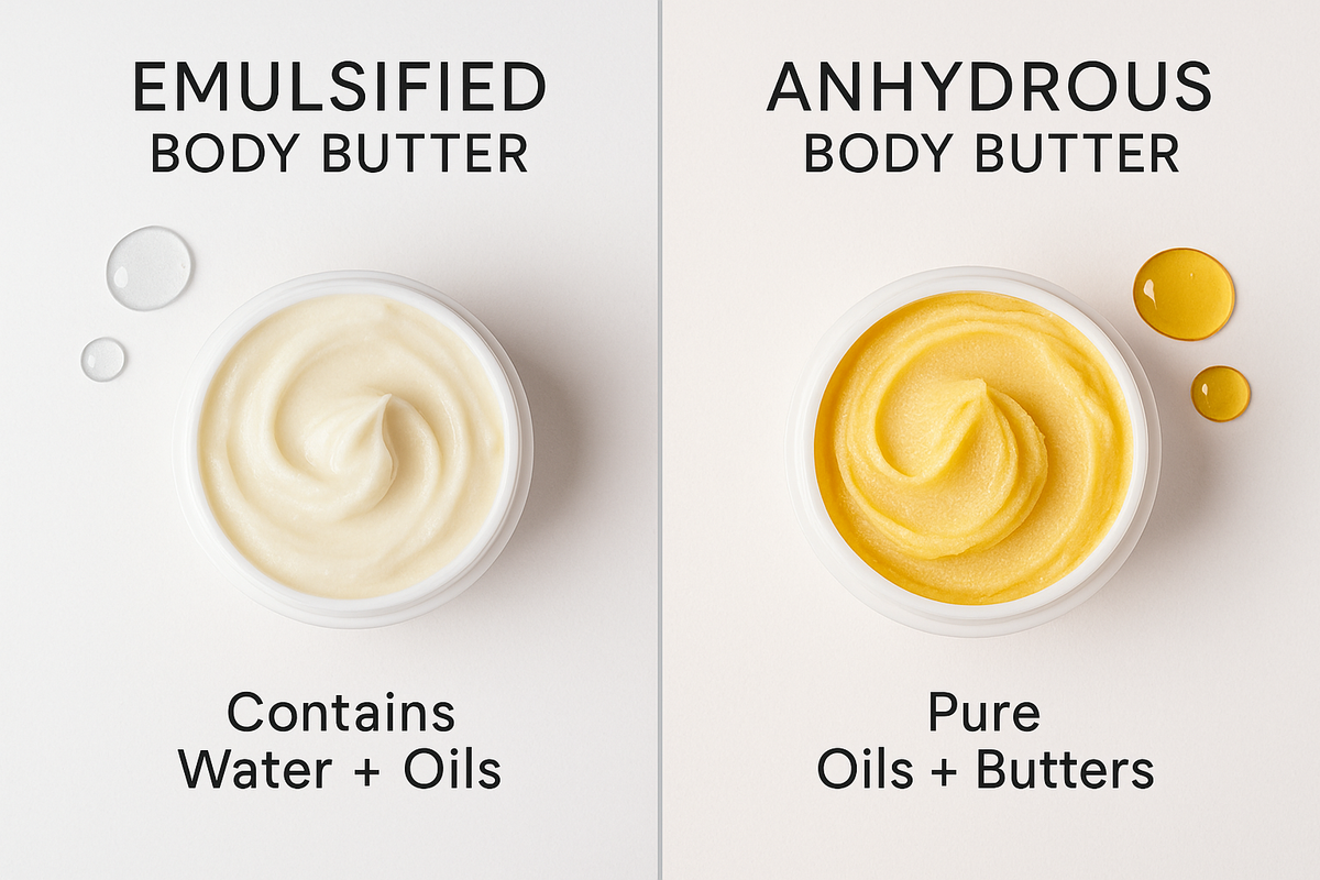 Anhydrous vs. Emulsified Body Butter: What’s the Real Difference?