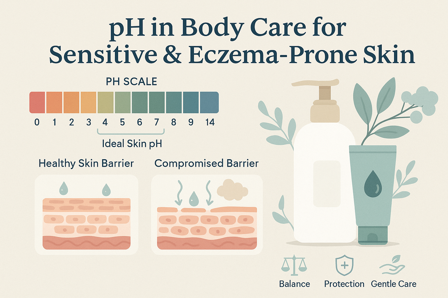 pH in Body Care: Why It Matters for Sensitive & Eczema-Prone Skin