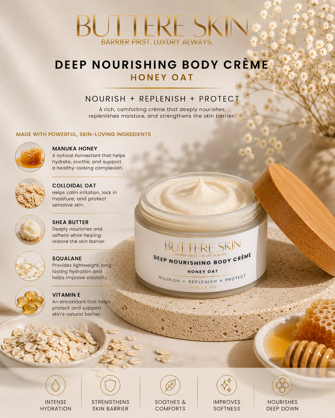 Honey Oat • Deep Nourishing Body Crème