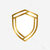 no background Barrier First Body Care Shield gold icon